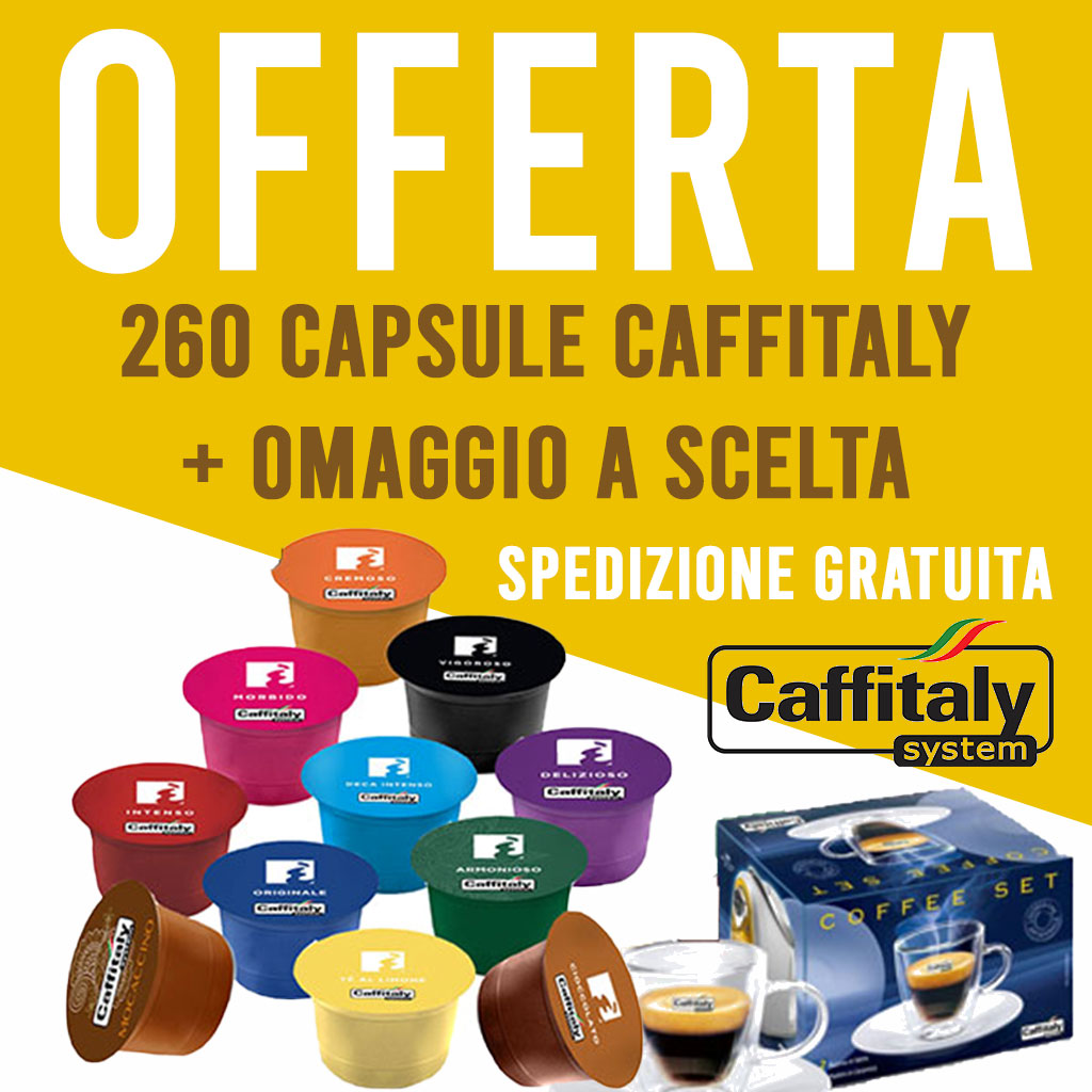 Offerta 260 capsule Caffitaly + OMAGGIO a scelta Offerta 240 capsule  Caffitaly + 20 OMAGGIO - Tot 260 - €96.50 : Cialde e Capsule Caffè della  Torrefazione Haiti
